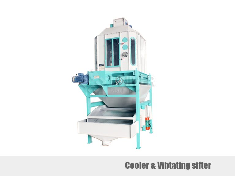 Wood pellet plant-cooler and sifter